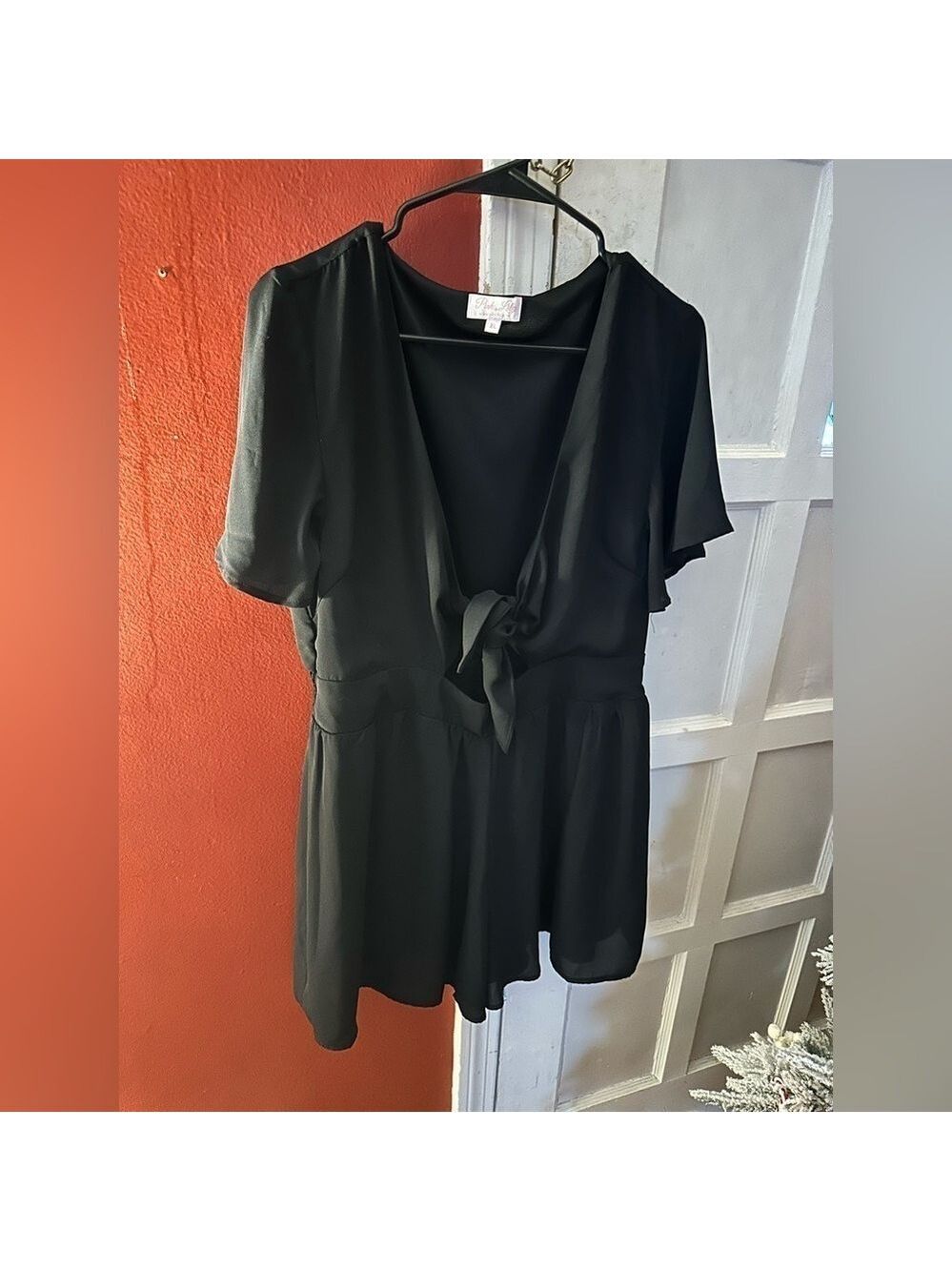 Pink Lily Black Romper Love For A Lifetime XL - Picture 9 of 15